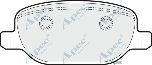 APEC BRAKING Комплект тормозных колодок, дисковый тормоз PAD1537